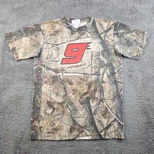 Realtree Camo NASCAR Shirt Men's Medium Kasey Kahne #9 AOP Car Racing Chase Auth